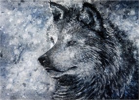 Obraz na szkle - Wilk z kreskówki (70x50 cm)