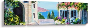 Obraz - Grecka aleja, obraz olejny (170x50 cm)