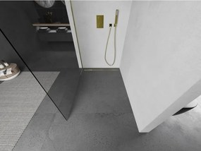 Mexen Kioto ścianka prysznicowa Walk-in 70 x 200 cm, transparent 8 mm, złota - 800-070-101-50-00