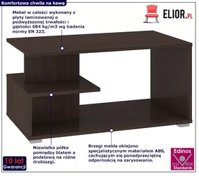 Prostokątna ława do salonu wenge - Wioina