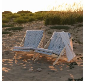 Fotel rozkładany Karup Design Boogie Raw/Beach Blue