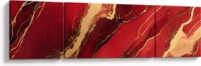 Obraz - Czerwono-złoty marmur (170x50 cm)