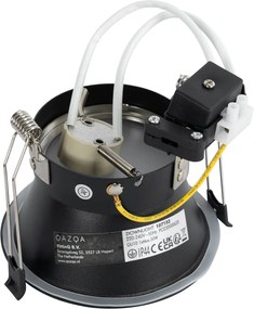 Zestaw 6 czarnych wpuszczanych reflektorów GU10 70 mm IP44 - Dept