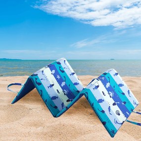 Leżak plażowy PRUH I RYBA 137x49 cm, turkusowy