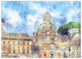 Obraz - Kościół Santa Maria di Loreto, Rzym, Włochy (70x50 cm)