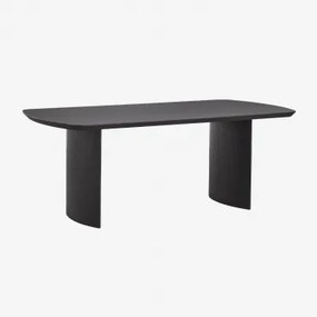 Prostokątny Stół Jadalny 200x100 Cm Z Płyty Mdf Tuareg Nizina Czarna - Sklum