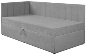 Pikowany szary tapczan z pojemnikiem L6-W38