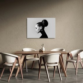 Obraz na szkle - Profil pięknej kobiety (70x50 cm)