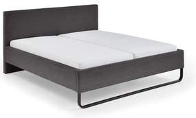 Szare tapicerowane łóżko dwuosobowe 180x200 cm Swing – Meise Möbel