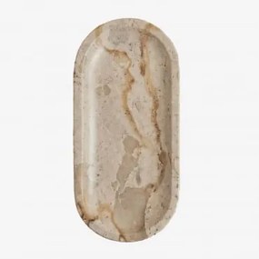 Taca Dekoracyjna Z Naturalnego Kamienia Ceranova Marmur Beżowy Panther & ↔︎ 25 Cm - Sklum