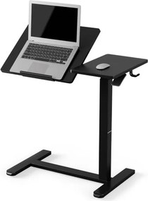 Stolik pod laptopa na kółkach, regulowany Bill, czarny