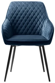 Niebieskie aksamitne krzesło Milton – Unique Furniture