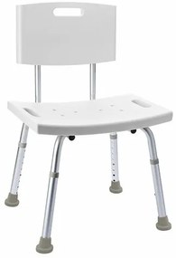 SAPHO A00602101 Krzesło dla osób niepełnosprawnychz oparciem, regulowana wysokość, biały