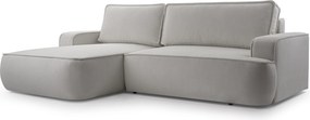 Masseno Narożnik SOLO z funkcją spania i pojemnikiem na pościel Narozniki L, Rozkładana sofa - Szary, GERRA 65