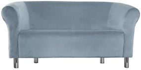 Sofa Milo BL06 szary błękit nogi chrom