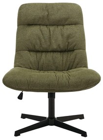 Fotel obrotowy z zieloną melanżową tapicerką - SELENDO