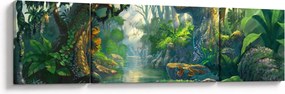 Obraz - Ilustracja lasu tropikalnego (170x50 cm)