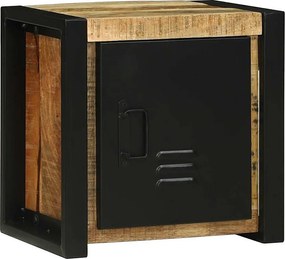 Szafka Łazienkowa Ścienna z Litego Drewna Mango - Styl Przemysłowy - Brązowa 40x30x40 cm