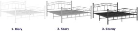 Szare metalowe łóżko w stylu loft 180x200 cm - Iroz