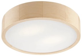 Jasnobrązowa lampa sufitowa ze szklanym kloszem ø 37 cm Eveline – LAMKUR