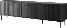 Szafka RTV Vesper 4D 187 cm - czarny / czarne nogi