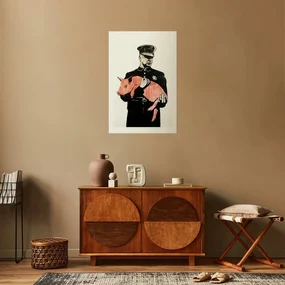 Plakat Policyjna świnia 21x30 cm bez ramy z marginesem ARTGEIST B