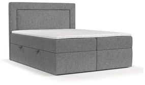 Szare łóżko boxspring ze schowkiem 140x200 cm Imagine – Maison de Rêve