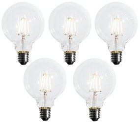 Zestaw 5 ściemnialnych żarówek LED E27 G95 5W 450lm 2700K
