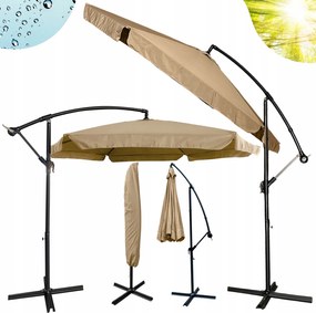 Składany parasol ogrodowy Floriva YN7011-LB, jasny brąz