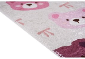 Różowo-kremowy dywan dziecięcy odpowiedni do prania 160x230 cm Cute Teddies Pink – Vitaus