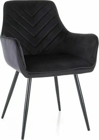 Krzesło tapicerowane FIG VELVET czarne