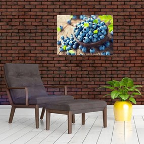 Obraz na szkle - Jagody (70x50 cm)
