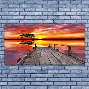 Obraz canvas Drewniane Molo nad Jeziorem