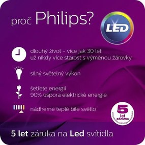 LED Philips 17297/30/16 Kinkiet zewnętrzny  z czujnikiem Yarrow 21 cm, czarny