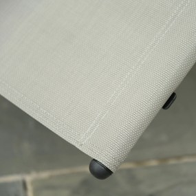 Krzesło Bujane Outsunny Fotel Ogrodowy Metalowa Siatka Komfort i Design Czarny Jasnoszary | Aosom PL