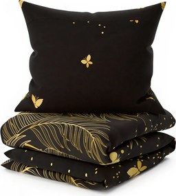 PrzytulneMieszkanie.pl PrzytulneMieszkanie.pl Pościel z mikrowłókna VISATA czarna Rozmiar pościeli: 2 szt 70 x 80 cm | 160 x 200 cm