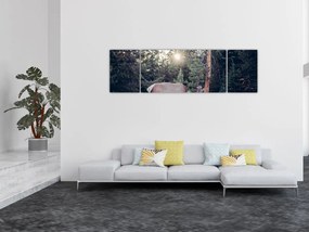 Obraz - Łoś na polanie (170x50 cm)