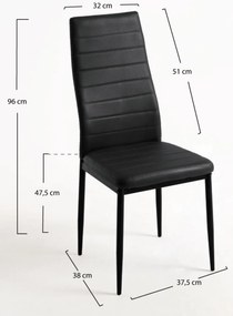 Pakiet 4 krzese Lauter ze sztucznej skóry