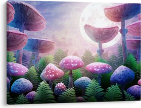 Obraz - Grzyby w pełni księżyca, grafika (70x50 cm)