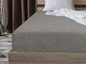 PrzytulneMieszkanie.pl Napínane prześcieradło z polaru MOLTON ciemnoszare 90 x 200 cm