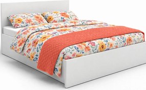 Białe Łóżko Z Pojemnikiem I Materacem 120X200 P9-G50