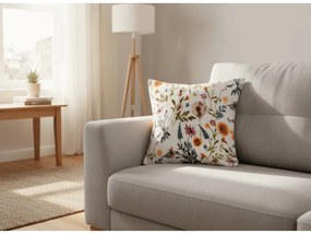 Mikropluszowa poszewka na poduszkę HERBALIS 45x45 cm, kremowy