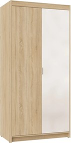 Szafa z lustrem i półkami do przechowywania dąb sonoma D2-G60