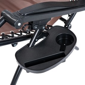 4Home Ogrodowe krzesło leżakowe Relax, brązowy