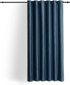 Niebieska aksamitna zasłona częściowo zaciemniająca (dimout) 400x175 cm Velto – Filumi