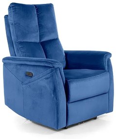FOTEL ROZKŁADANY NEPTUN VELVET GRANATOWY BLUVEL 86 SIGNAL