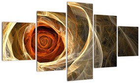 Obraz - Róża w artystycznym duchu (125x70 cm)
