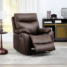 Fotel rozkładany 4092 BR3, vintage, brązowy