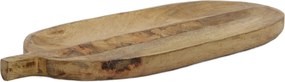 Deska do serwowania w kształcie liścia, drewno mango, 40 x 18 cm