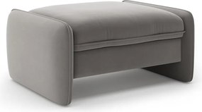 Ciemnoszary aksamitny podnóżek Georgia – Micadoni